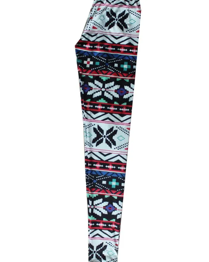 Kvinnor ELK Hjorttryckt Sträckt Skinny Byxor Leggings Stripe Chevron Tight Pant Teen Girl Lady Xmas Serie Kläder Present 16 stilar S M L XL