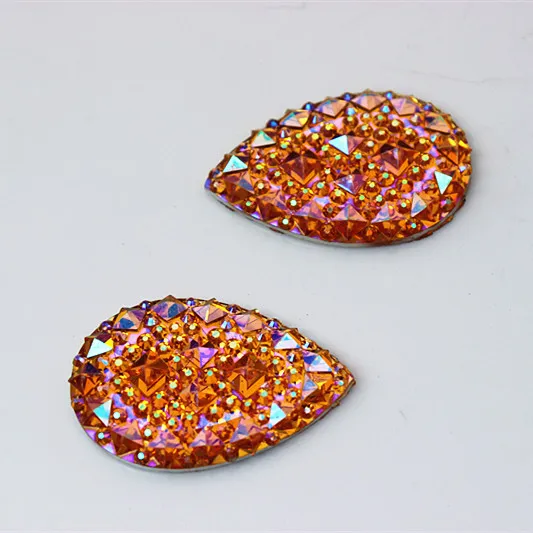 50 -stcs 2030 mm AB Kleurval Peervorm Hars Rhinestones Flatback Resin Crystal Stones Decoratie ZZ5207926459