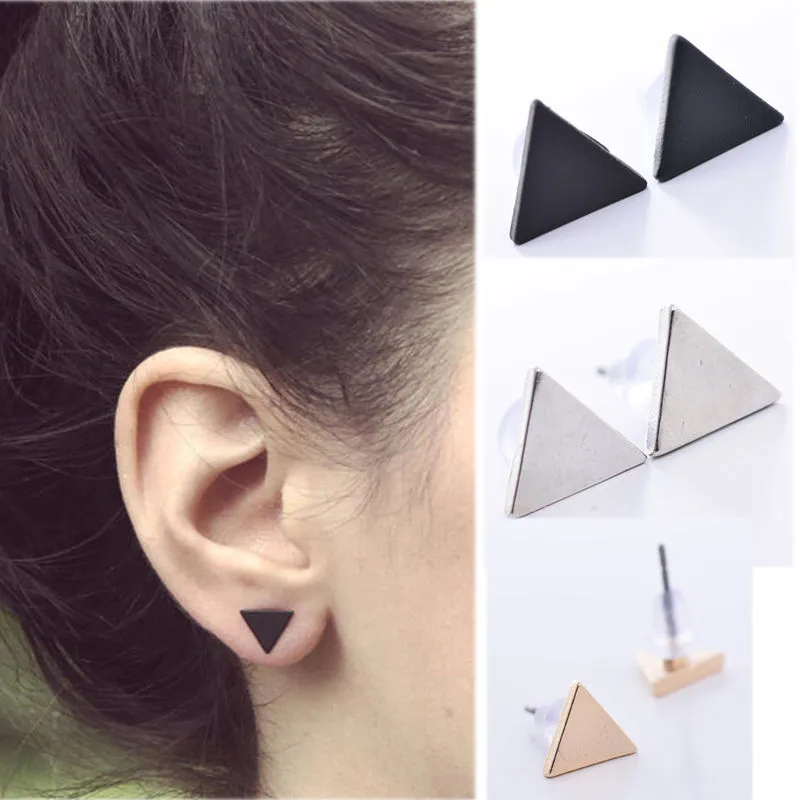 Mode femmes Lady Punk Style Triangle boucle d'oreille Street Style oreille boucles d'oreilles nouveau 3 couleurs
