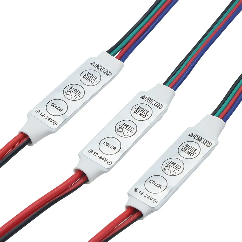 Umlight1688 Mini amplificateur Led contrôleur 2pin à 4Pin IR gradateur de bande à distance pour 5050 3528 5630 Led bande Flexible