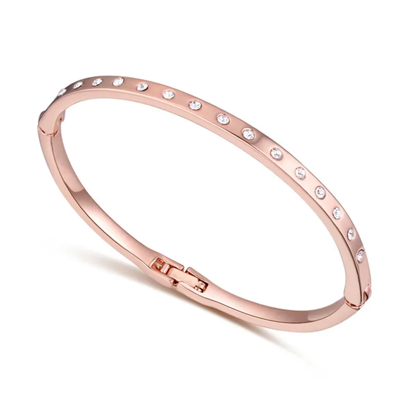 Vente chaude marques célèbres conception bijoux accessoires en gros femmes bracelets de créateur fabriqués avec des éléments autrichiens cristal