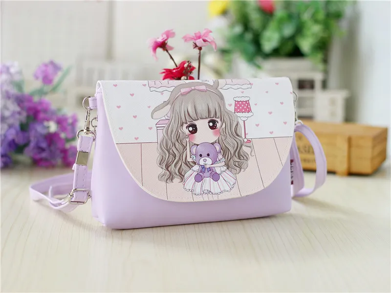 11 estilos Novo dos desenhos animados de impressão saco de Mulheres de Couro PU Feminino Mini sacos de Ombro Crossbody Saco Do Mensageiro Das Meninas bolsa feminina bolsa de verão