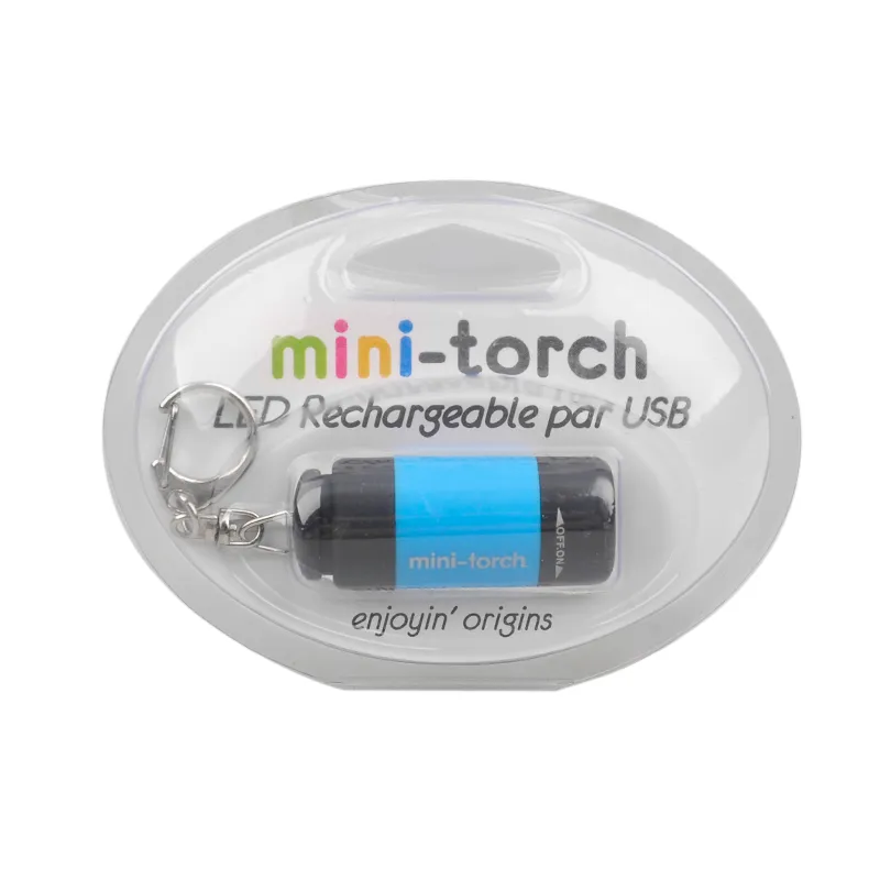 Lanterna de LED recarregável minitorch USB 03W 25LM Pocket Lanterna USB Lâmpada de chave à prova d'água inteira 25030216275436
