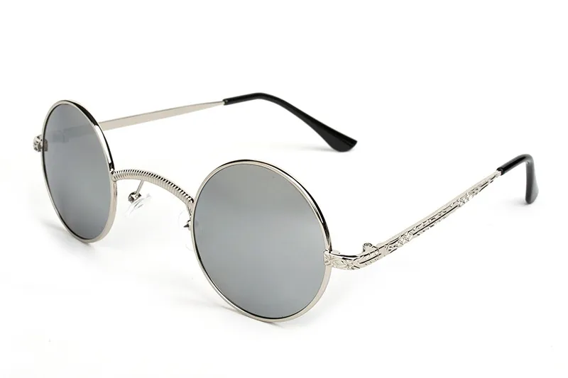 2017 Unique Design Lunettes de soleil steampunk gothiques Restaurer les anciennes manières rondes cadre en métal Hommes Femmes lunettes femme lunettes oculos de sol