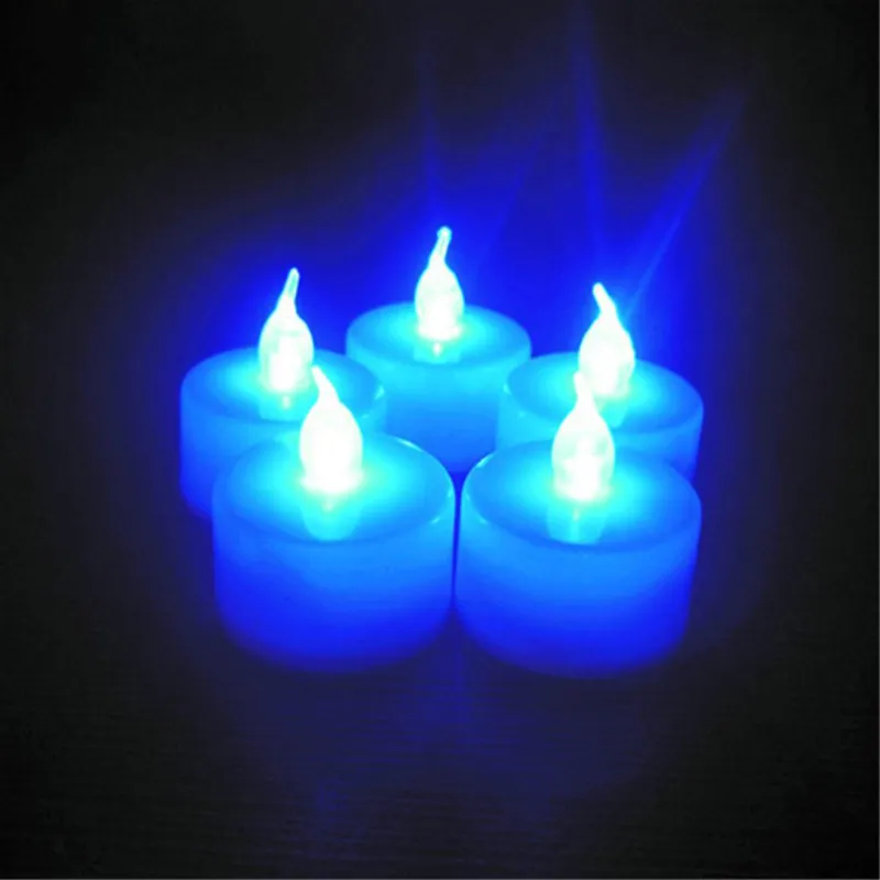 LED Tealight Tea Candles Light Colorful Flickering Flicker Flameless Battery Operated for Wedding Birthday Party Christmas Xmas