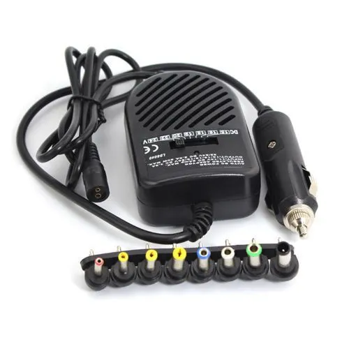 Universal DC 80 W Car Auto Charger Power Supply Adapter Set Para Notebook Laptop com 8 plugues removíveis Frete Grátis Atacado 10 pçs / lote