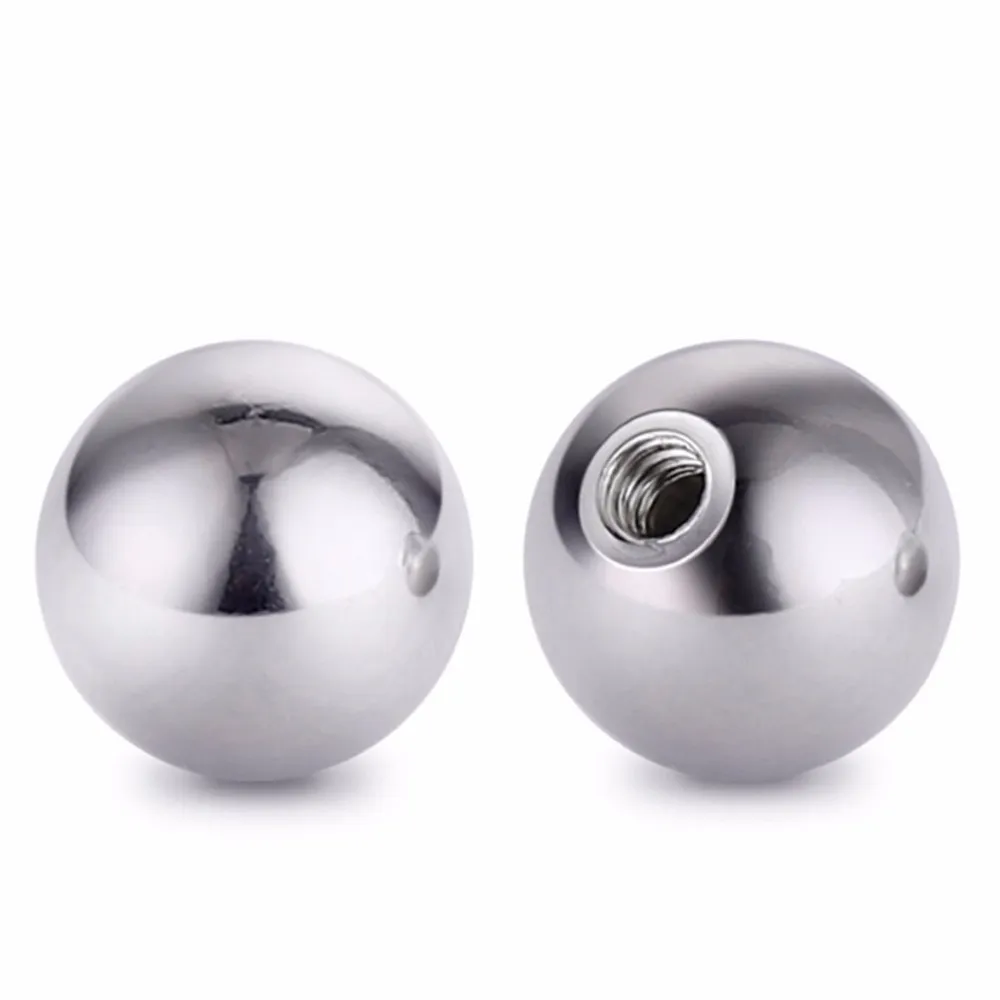 500 piece / lot 2 3 4 5 6MM stainless steel ball head hypoallergenic 14 / 16GS crew lip eyebrow tongue belly body piercing parts