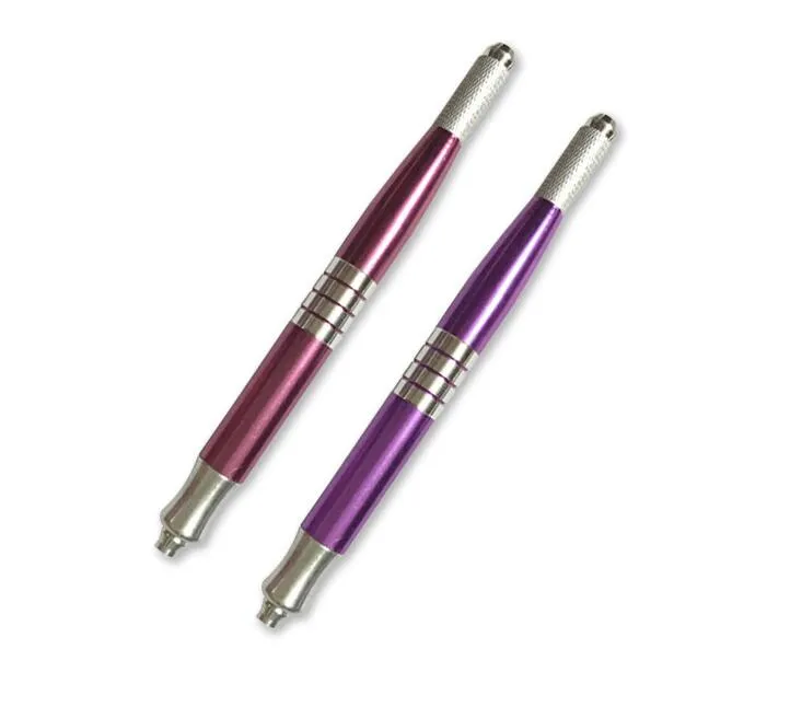 Permanent Makeup Pen Eyebrow for Round Cosmetic Microblade Tattoo Pen Manual Lip NeedleTool Supply Double Head6110524