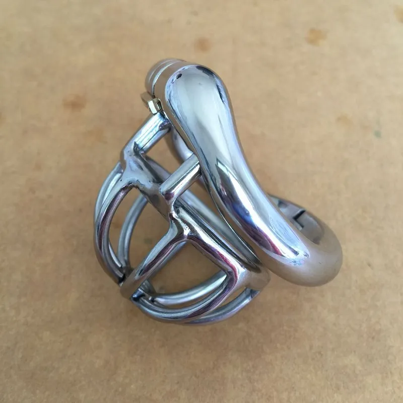 Open Mouth Snap Ring 4.2cm Cock cage Cage de chasteté en acier inoxydable Male Cage Device Plastic Chastity CB6000 Penis Bondage Penis Ring