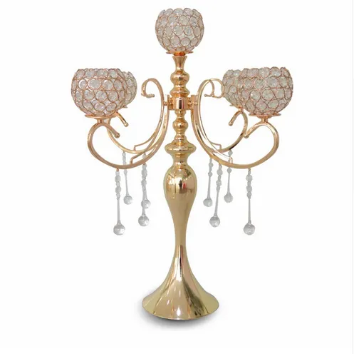 hangging crystal Flower New design Bowl top Crystal Chandelier Centerpieces for Wedding table