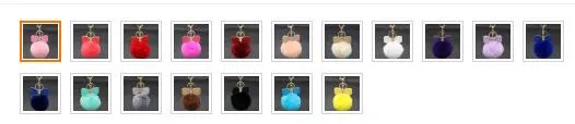 Bowknot Fur Pom -keychain Real Rex Rabbit Fur Ball Ball Chains Fur Key Ring Bead Chain for Bag 286e