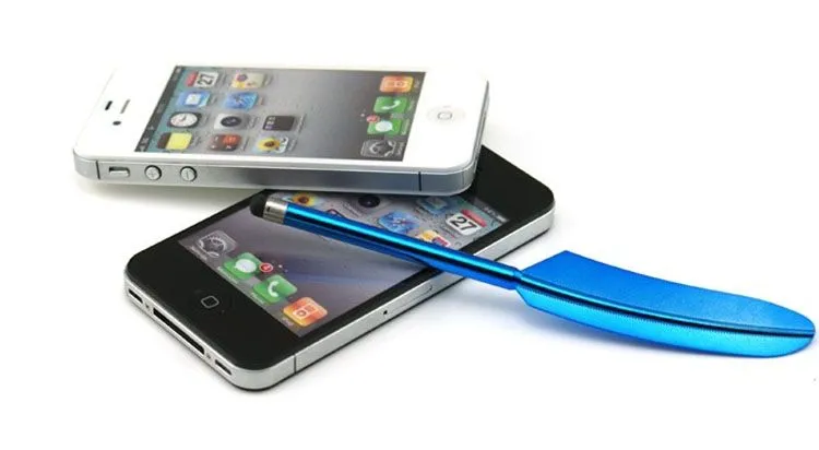Penna touch screen stilo capacitiva di piuma iPhone 6 5 Samsung S6 Tablet PC Novelty Articolo 