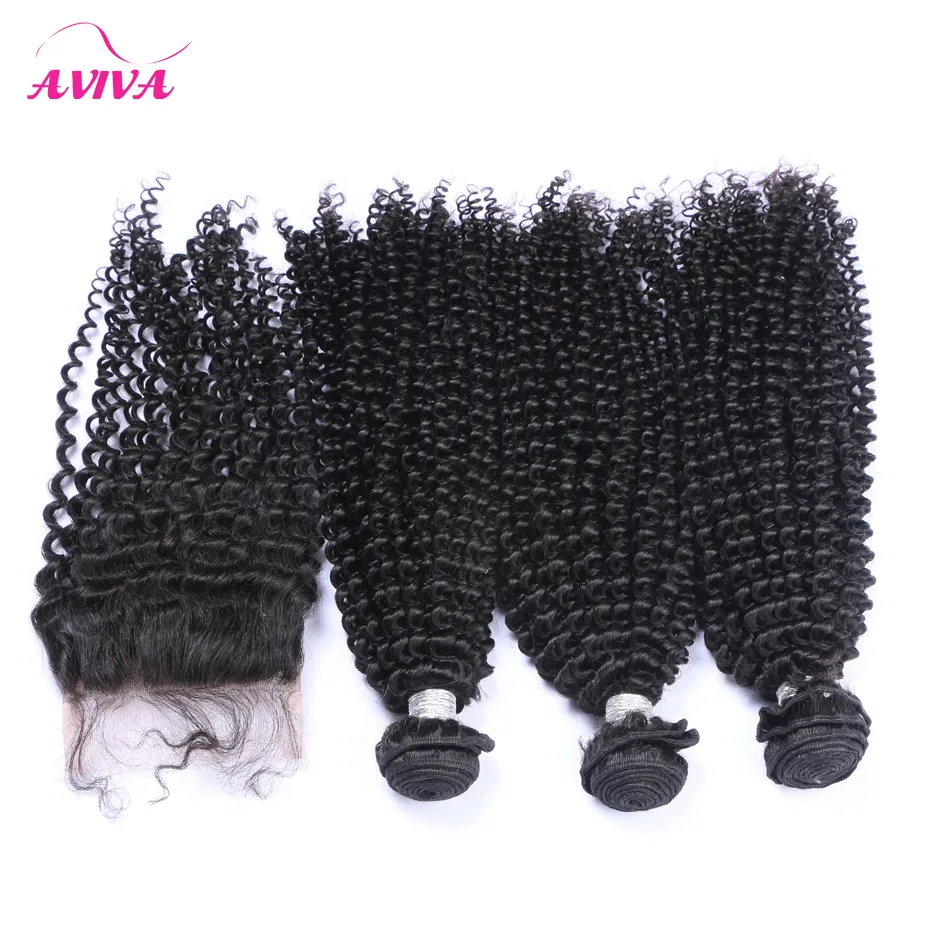 lot Indian Kinky Curly Virgin Hair with Closure Raw Indian Virgin Remy Human Hair Hair Have Top Lace Closures Double6838514