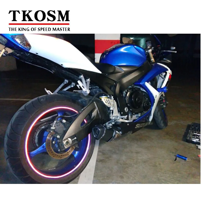 TKOSM Universale 36-51mm Scarico Moto Modificato Scooter Silenziatore di Scarico GY6 HONDA R1 R3 R6 FZ6 ATV Dirt Bike di Scarico