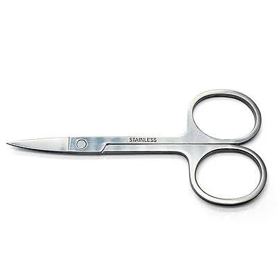 Stainless Steel Women Beauty Makeup Tool Trim Hair Shaping Cutter eyebrow Scissors Embroidered Bend Shear Sewing Scissors