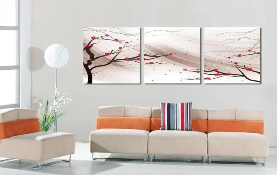 Высокое качество 100% расписанную Современный цветок Картина маслом на холсте Cherry Blossom Аннотация декоративной живописи стены дома Декор Арт F92
