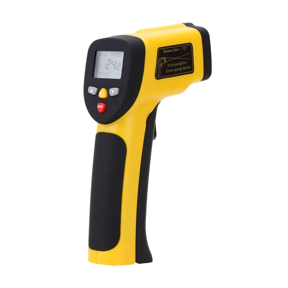 Freeshipping Precision Cyfrowy termometr na podczerwień Podwójny laser Bezdotykowy Pirometr IR Tester Tester Tester Diagnostyczny 50 ~ 1050 stopni