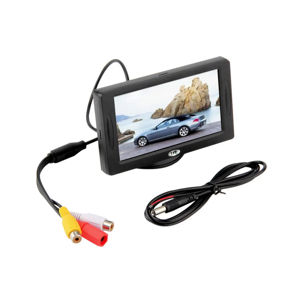 Classic Style 4.3" TFT LCD Rearview Car Monitors for DVD GPS Reverse Backup Camera Vehicle driving accessories