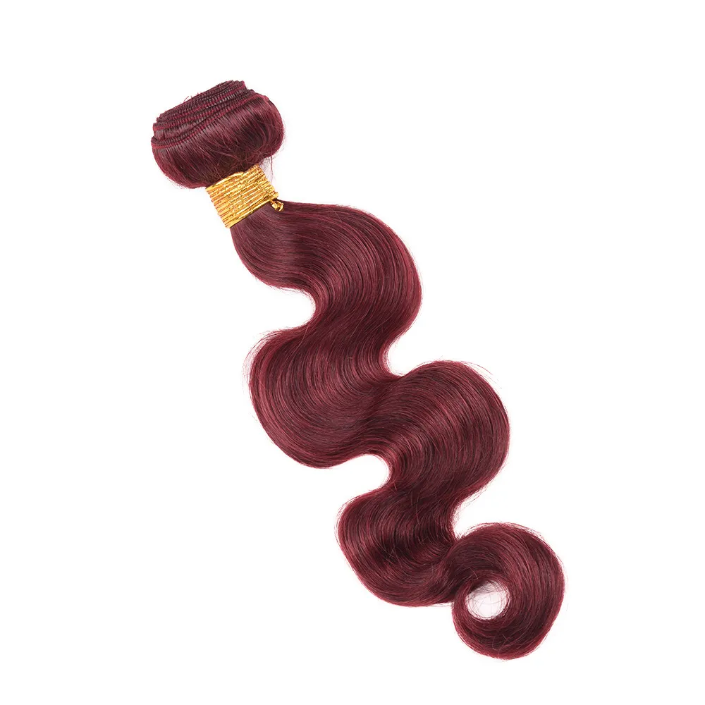 Brésilien Rouge Vague de Corps Cheveux Humains 3 Bundles Bourgogne 99j Brésilien Vierge Cheveux Humains Armure Deux Tons Colorés Trames de Cheveux Extensions3842761