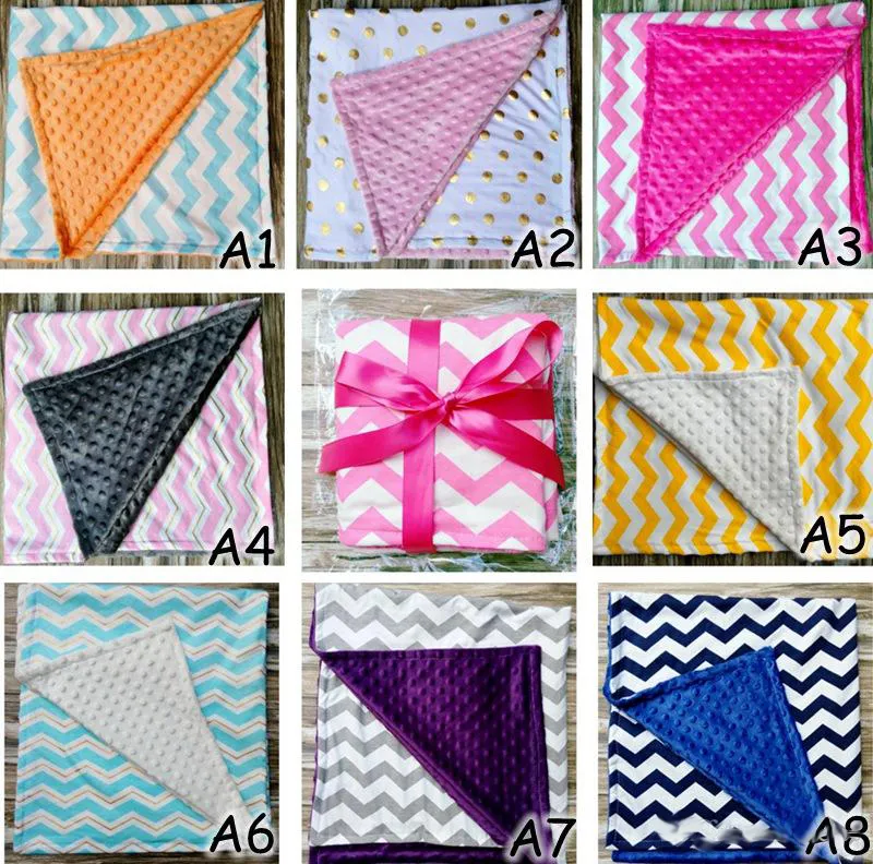 Baby-Ins Handbuch minky Decke Streifen interlaced Säugling Baby Kind Chevron Verpackung Mode Wagen handgemachte Teppich Kinderzimmer Bettwäsche