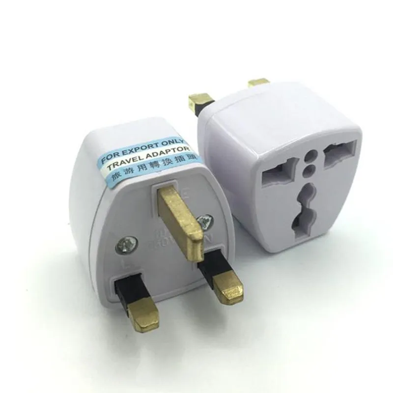 Adattatore da viaggio universale UE US AU al Regno Unito AC Travel Power Plug Caricatore Adattatore Convertitore 250 V 10 A Convertitore bianco veloce spedizione