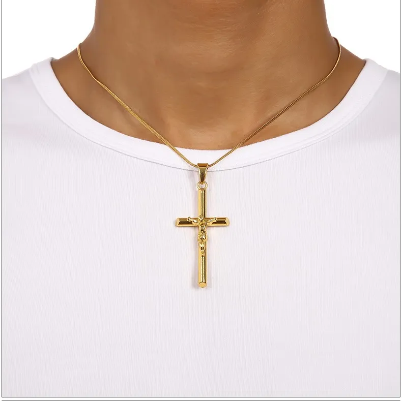 New Fashion Short Gold Plated Cross Pendant Short Black Chokers Contracted Necklaces Hip Hop Jewelry For Men/Women Gifts