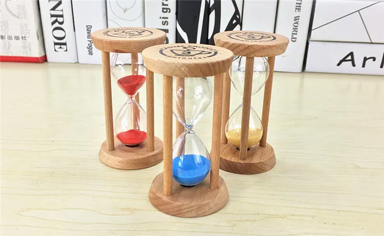 Moda 3mins Drewniana Rama Sandglass Piasek Szkło Klepsydra Czas Counter Count Down Home Kitchen Timer Zegar Dekoracji Prezent Wen4730