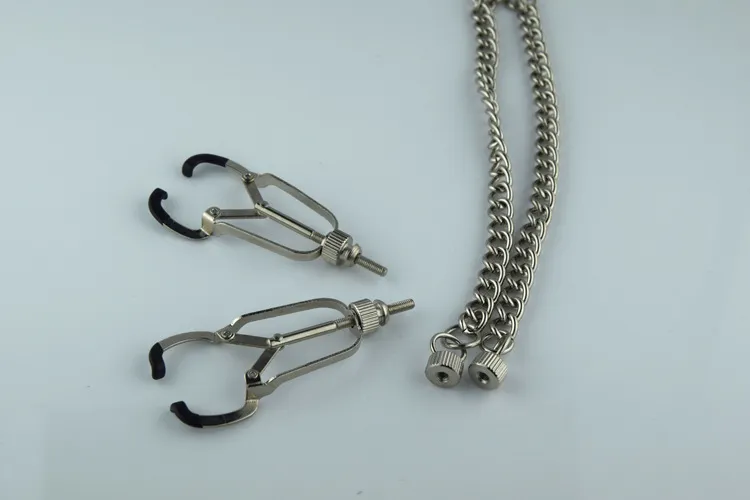 Verstelbare tepelklemmen met metalen ketting clips tepels labia clips clit clamp bodnage fetish seksspeeltjes voor paar BDSM volwassen spel