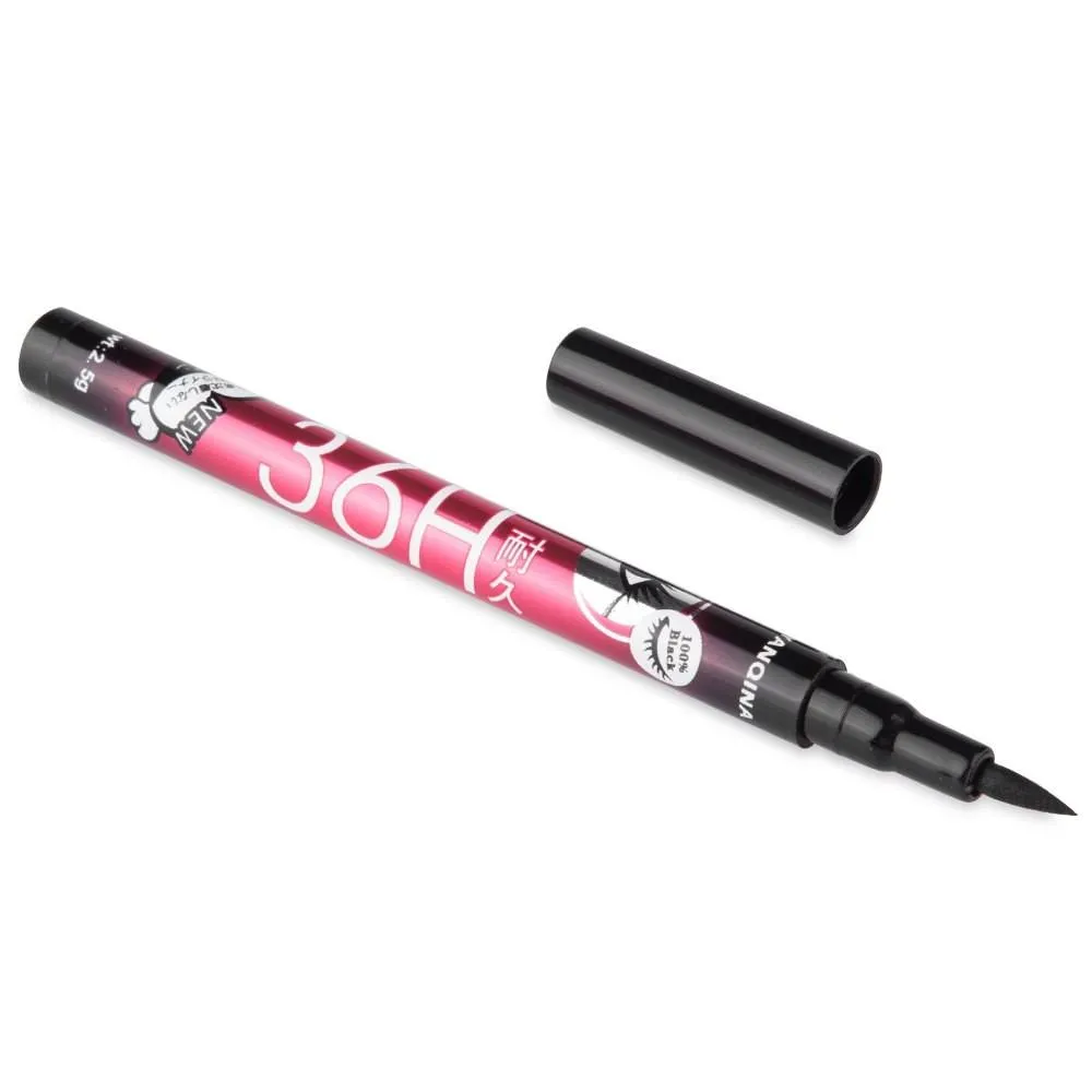 YANQINA 36H Makeup Eyeliner Pencil Waterproof Black Eyeliner Pen No