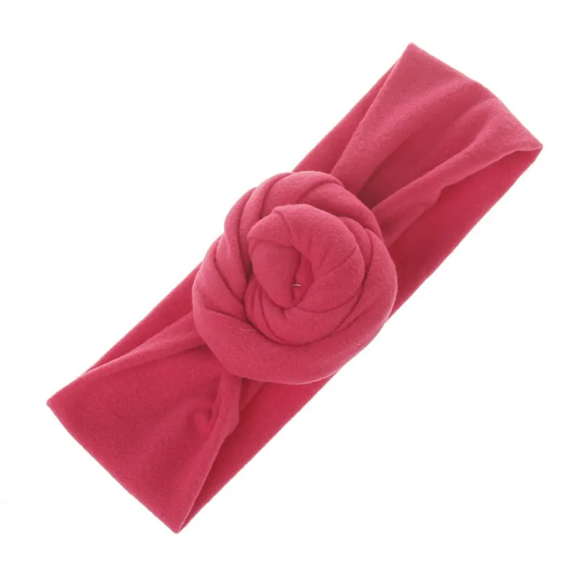 Bebê infantil top knot headband meninas sólidos turbante cabelo elástico recém-nascido bebê fofo headwrap crianças acessórios de cabelo