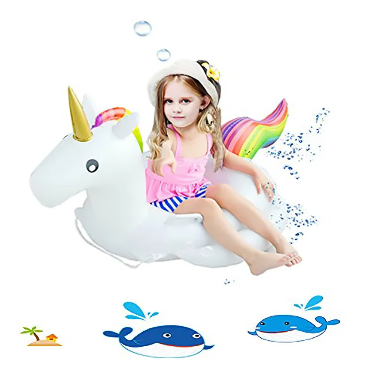 2017 inflável flutua inflável Unicorn Flamingo Piscina brinquedos infláveis ​​gigantes Swan Piscina Ride-on flutua Pool Water Toy KKA1513