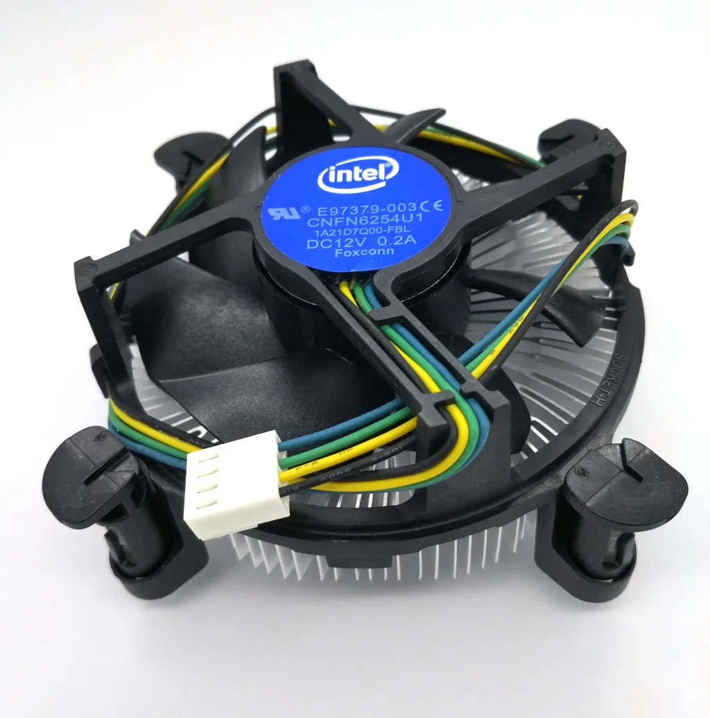 Ny original för Intel 1155 1156 1150 775 Aluminium Radiator 4 Wires PWM Computer CPU Cooler Fan