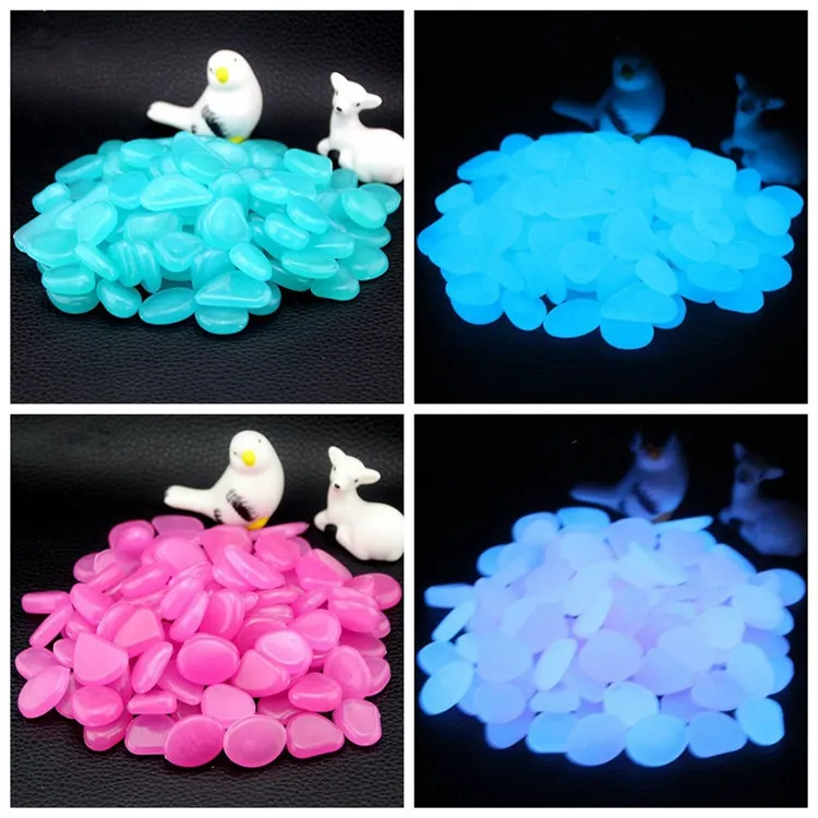 Noctilucent Stone Fishbowl 조경 Noctilucent Stones 분재 장식 남자가 Noctilucent Cobble Multicolor 인공 자갈 IA555