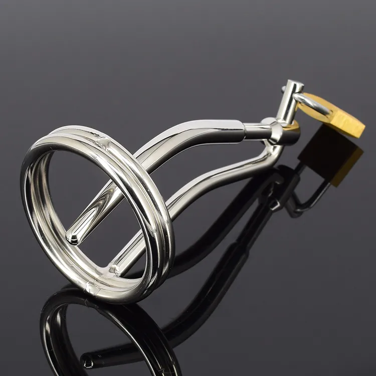 Sex toys , A512 Male stainless steel metal With a catheter chastity lock ,with urethral rod, cb chastity device,sex products,2017 Christmas