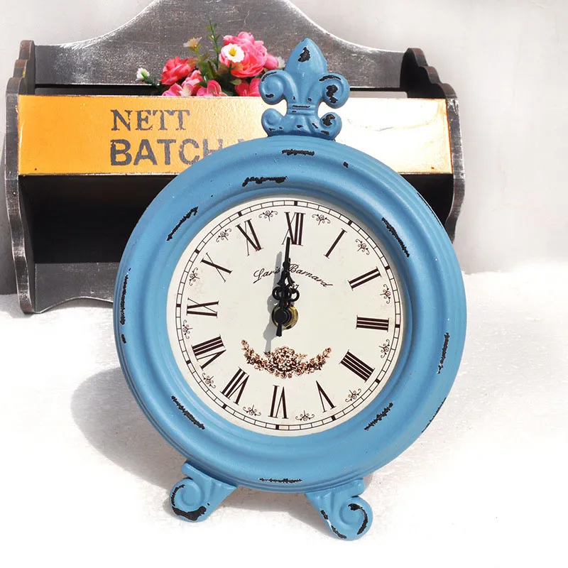 Vintage ahşap yuvarlak oval saat moda ev oturma odası yatak odası dekor 8 renk masa saati ücretsiz gönderim wx9-42