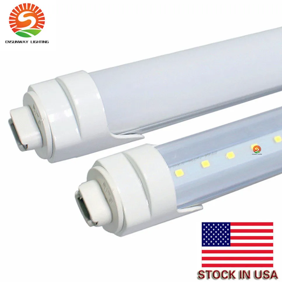 8FT LED R17D t8 tube 45W 2.4m tube light Rotating smd2835 192leds 4800lm AC85-265V clear frosted cover CE free shipping 50-pack