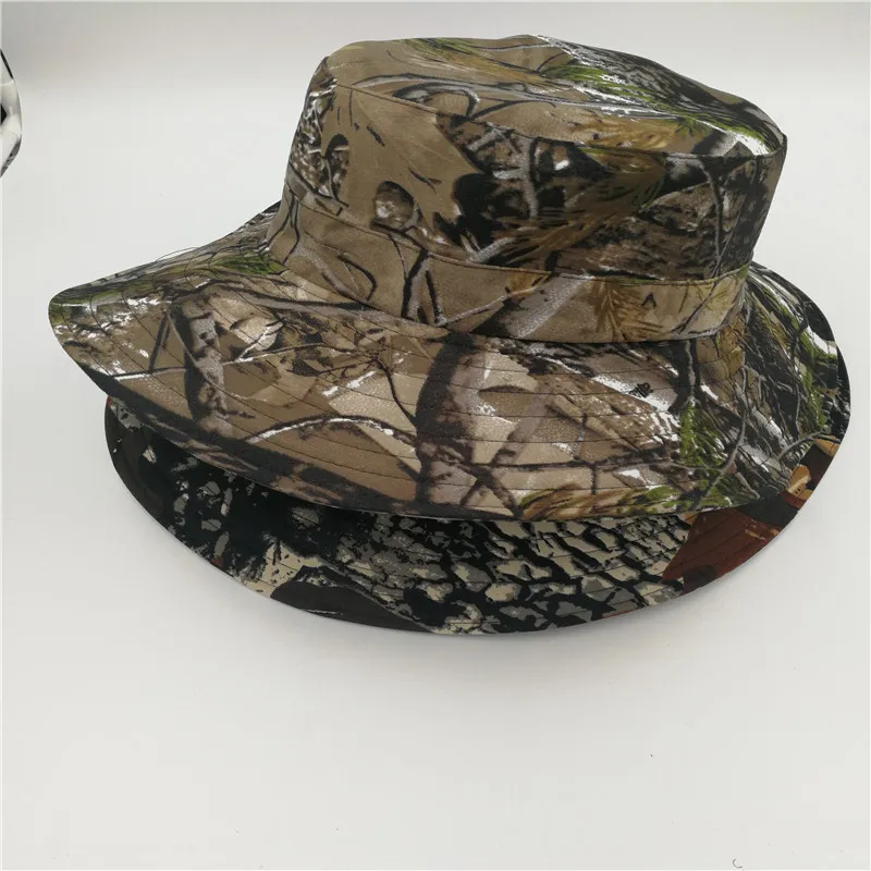 New Unisex Men And Women Outdoor Jungle Bucket Hat Outdoor Fishing Hunting Wide Cap Sun Protection Caps