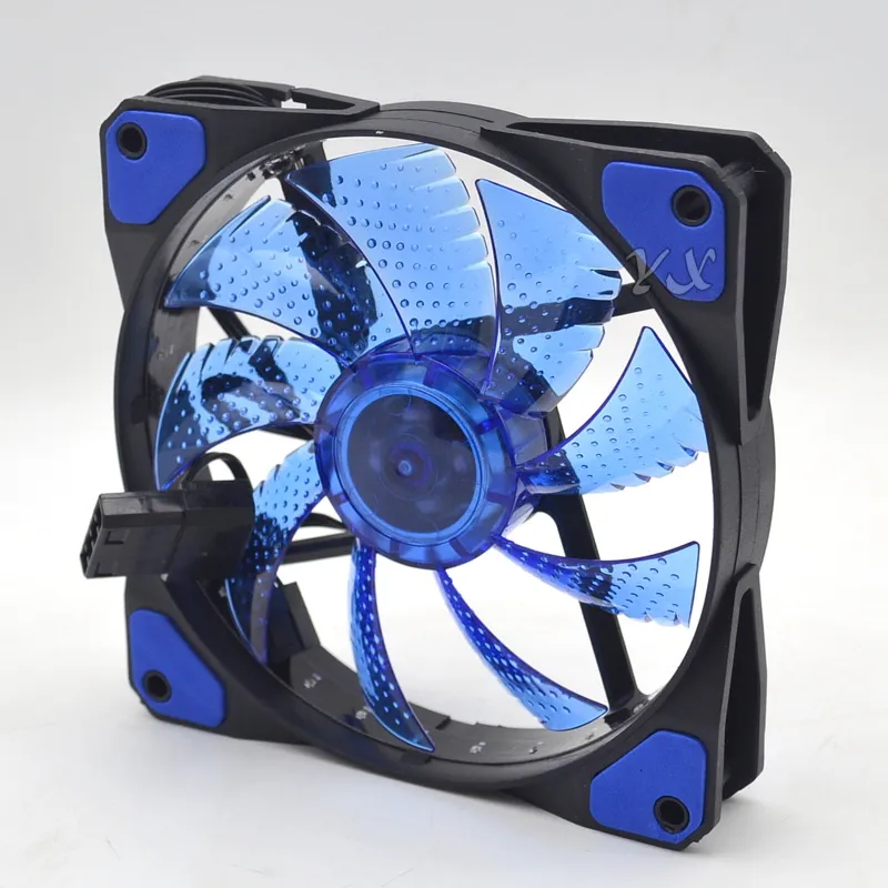 12V 0.2A solar eclipse chassis 12CM cooling fan small 3PIN connector + D-type connector