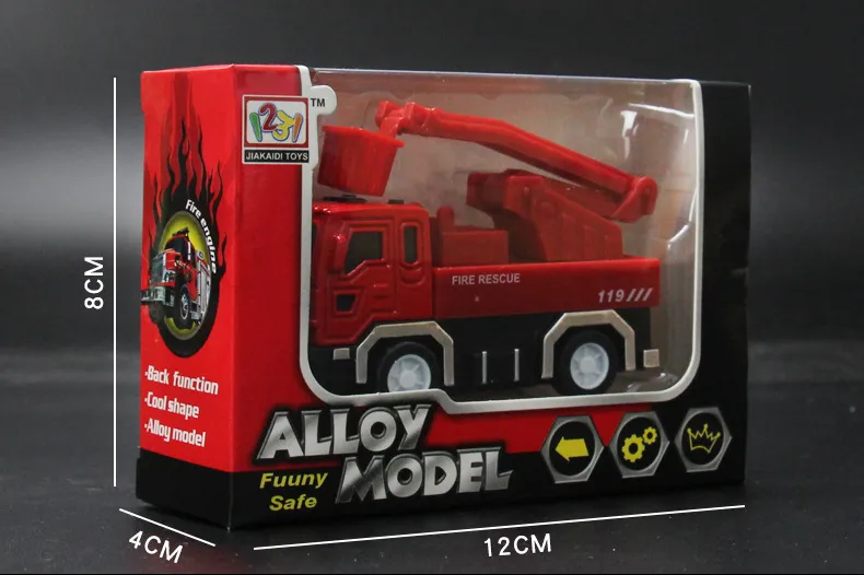 Modèle de voiture en alliage, voiture fusée, camion de lutte contre l'incendie, camion d'atelier, voiture-citerne d'huile, pour cadeaux d'anniversaire pour enfants, collection, décoration de la maison