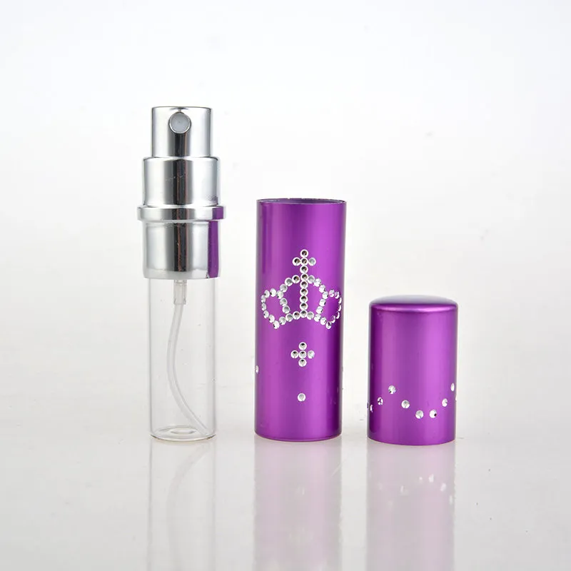 Mini bouteille de Parfum couronne impériale de diamants portables de 10ML avec récipient de Parfum vide F2017874