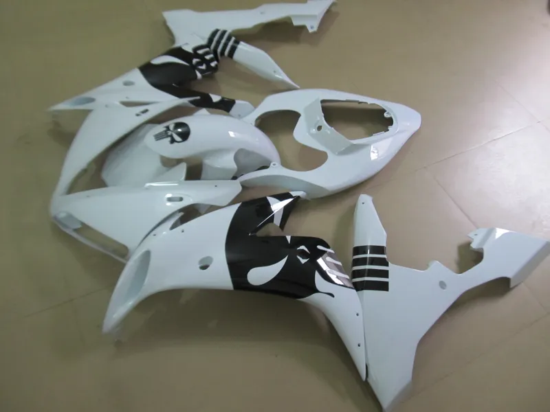 Injection molding free customize fairings for Yamaha YZFR1 2004-2006 white black fairing kit YZF R1 04 05 06 OT15