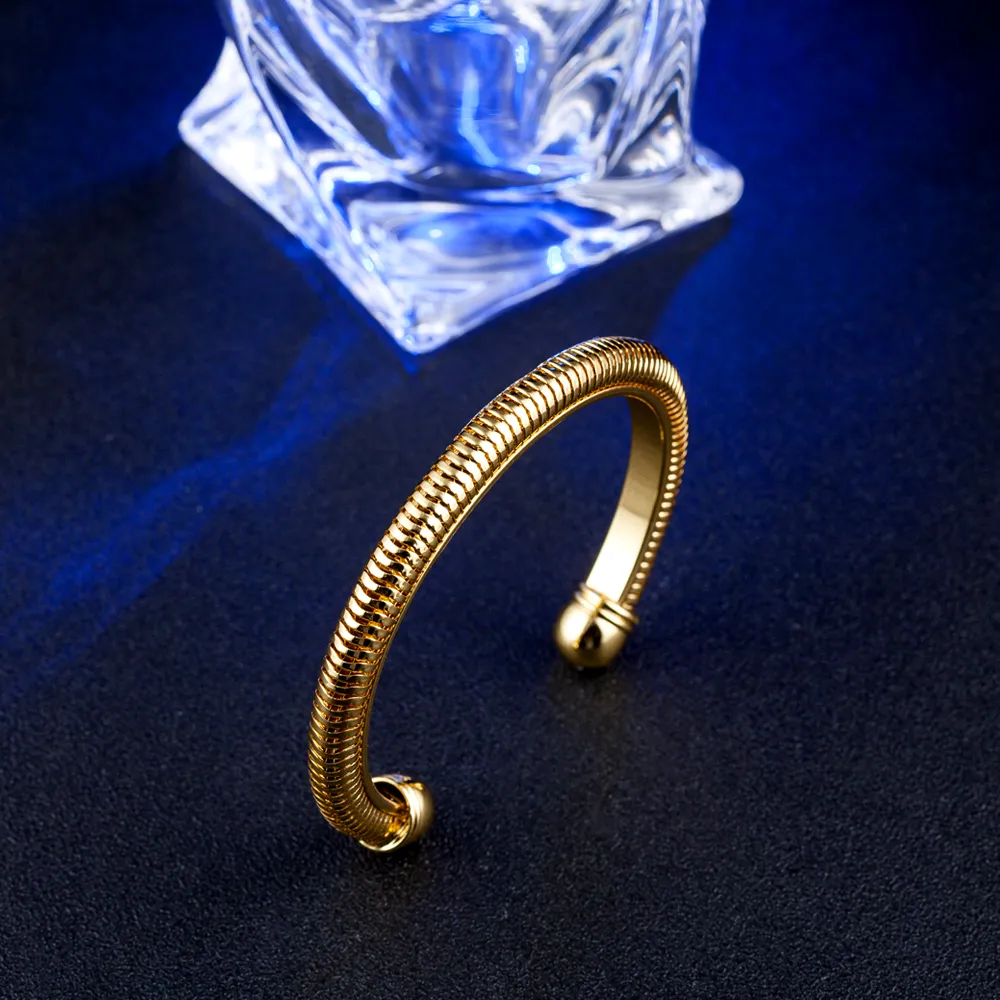 10st/mycket varmt presentfabrikspris 925 Silver Charm Bangle Twisted Snake Bones 18K Gold Armband Fashion Smycken 1824