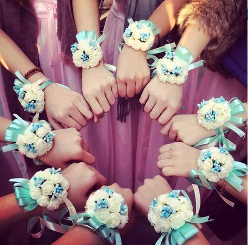 Hand flower on sale bracelet for prom