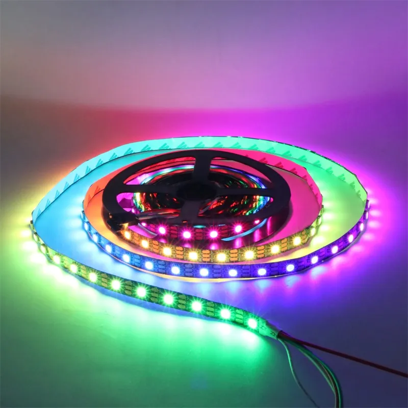 DC5V 5M WS2812b WS2812 LED Strip Smart RGB 5050 Full color Pixel IC Ditigal Individually Addressable Non-waterproof Tape Light