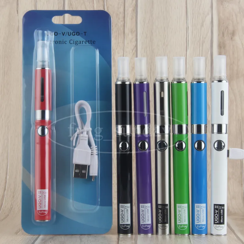 Evod mt3 blisterpaket kits ecigarette ugo v II Micro USB-batterier MT3 tank 2.4ML Ego Vaporizer Pen Starter Kit grossist