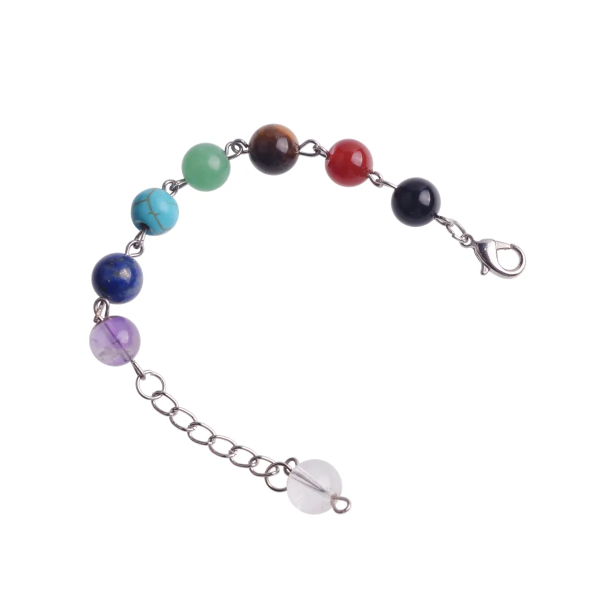 Hot 7 Chakra Stones Point Chakra Ciondolo ciondolo ciondolo Ankh Yoga gioielli pietre semipreziose moda girocolli collane le donne