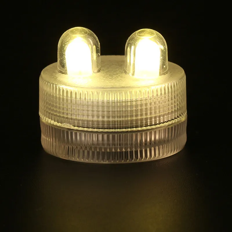 Super luminoso doppio LED sommergibile impermeabile luci da tè decorazione candela festa di nozze vacanze di Natale Luce decorativa di alta qualità