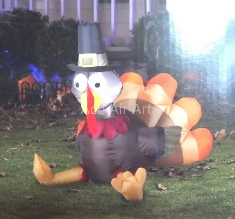 Oxford Fabric For Thanksgiving Promotion Giant Inflatable Turkey