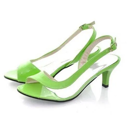 Wholesale Women Sandals Big Size Summer Ladies Sandals Transparent Neon Low Heels Designer Shoes Woman Casual Shoes
