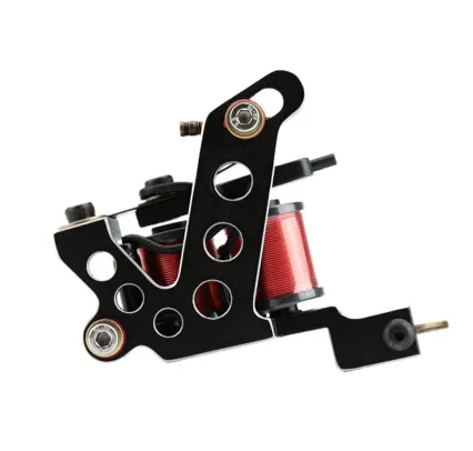 Snelle werksnelheid V-kiezerstijl Koolstofstaal tattoo-machine Tattoo Liner Gun Tattoo-apparatuur 10 spoelwikkels4364284